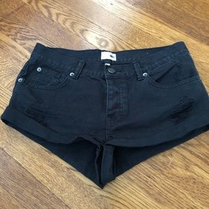 Amuse Society Black Denim Shorts NWOT